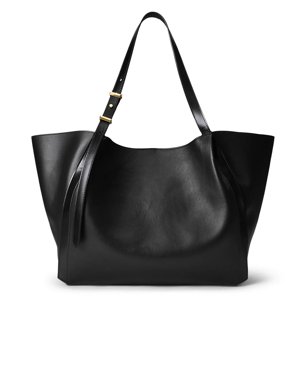 Cумка-тоут из кожи Ralph Lauren Collection 435954805003, черный цвет • Купить в интернет-магазине Kameron