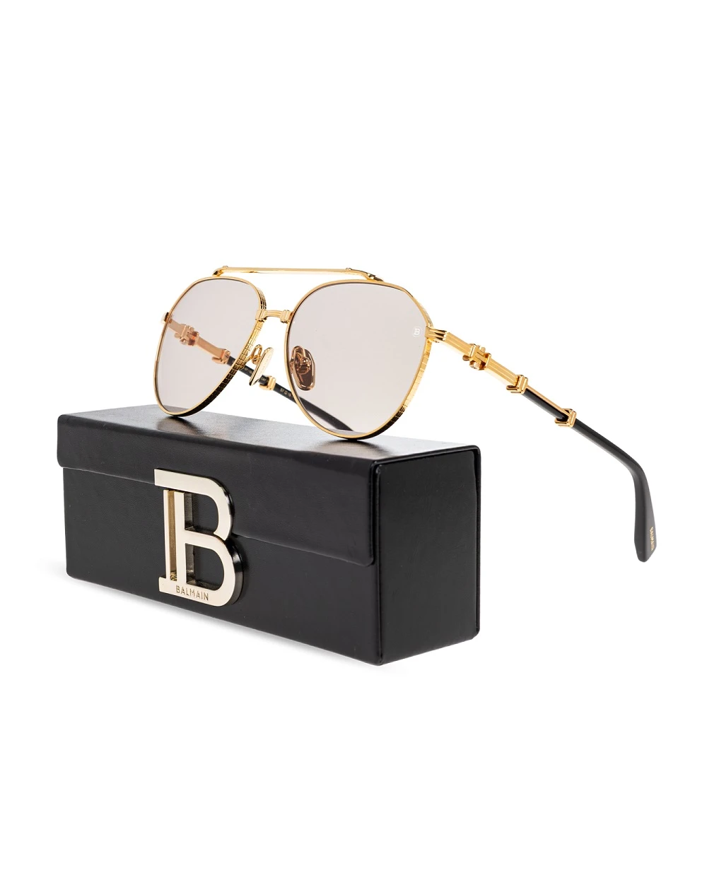 Солнцезащитные очки BALMAIN BRIGADE - VII	 Balmain BPS-186A-57, золотой цвет • Купить в интернет-магазине Kameron