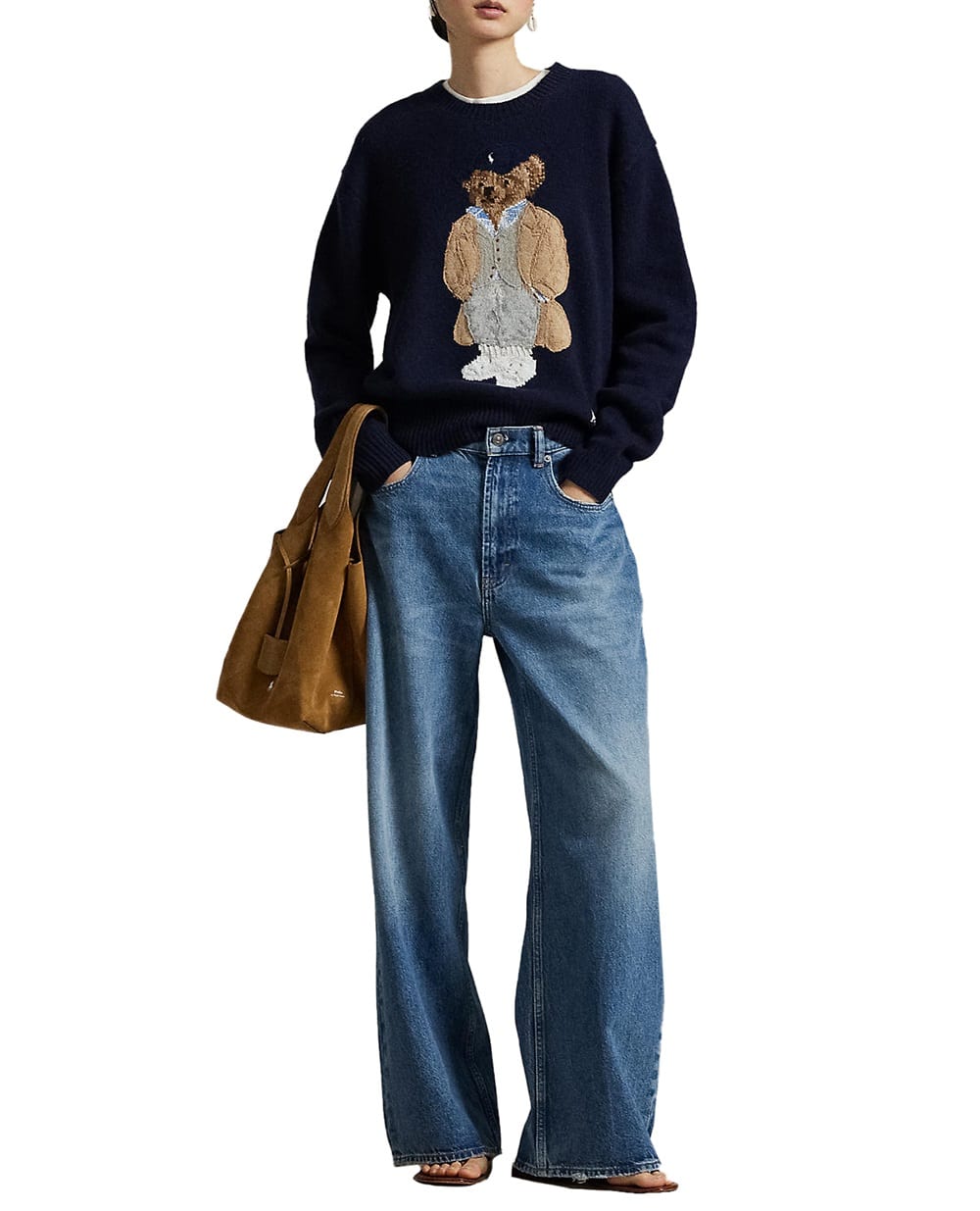 Свитер из шерсти и кашемира Polo Bear Polo Ralph Lauren 211972139001, темно-синий цвет • Купить в интернет-магазине Kameron