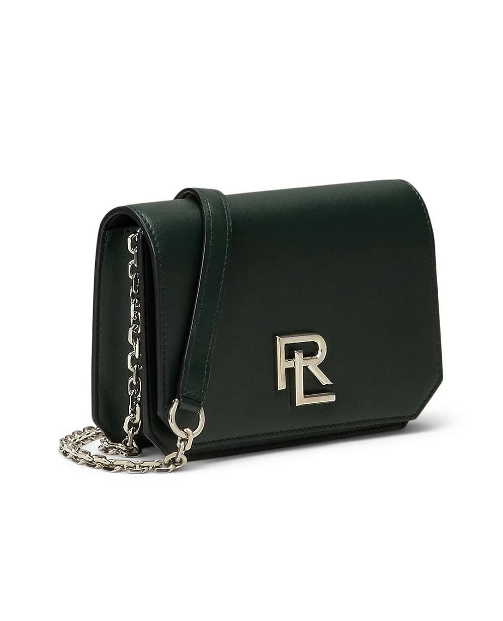 Сумка RL 888 із телячої шкіри Ralph Lauren Collection 434P02289001, зелений колір • Купити в інтернет-магазині Kameron