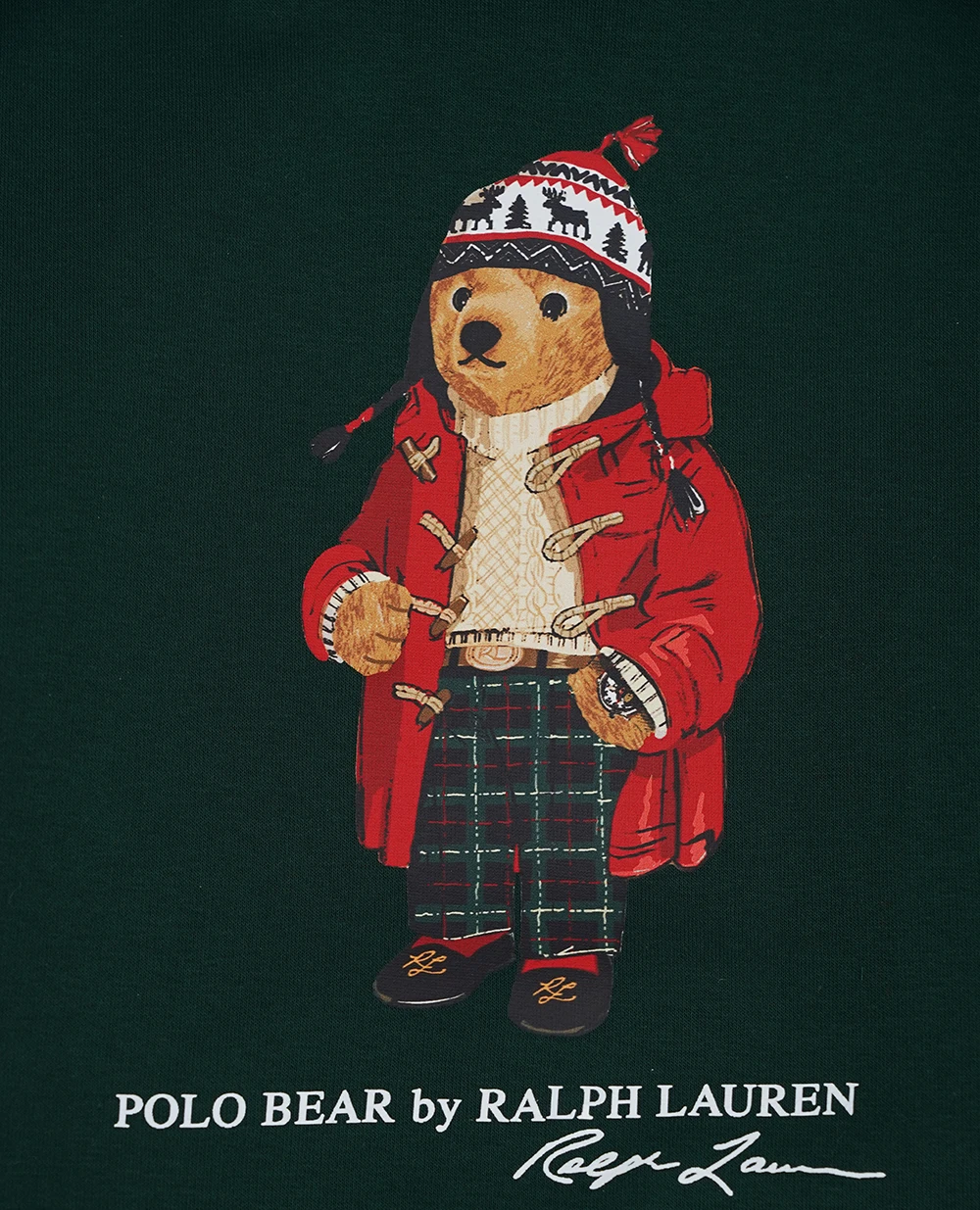 Детское худи Polo Bear Polo Ralph Lauren Kids 323960440003, зеленый цвет • Купить в интернет-магазине Kameron