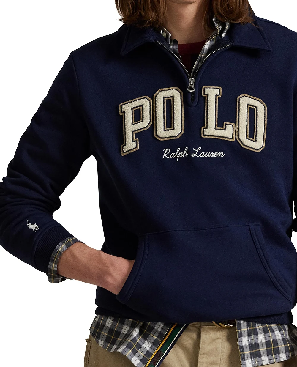 Толстовка флисовая Polo Ralph Lauren 710981150002, синий цвет • Купить в интернет-магазине Kameron
