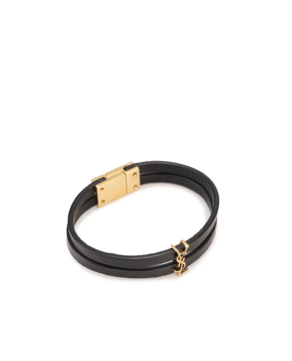 Браслет Saint Laurent 758230-BL40P, черный цвет • Купить в интернет-магазине Kameron