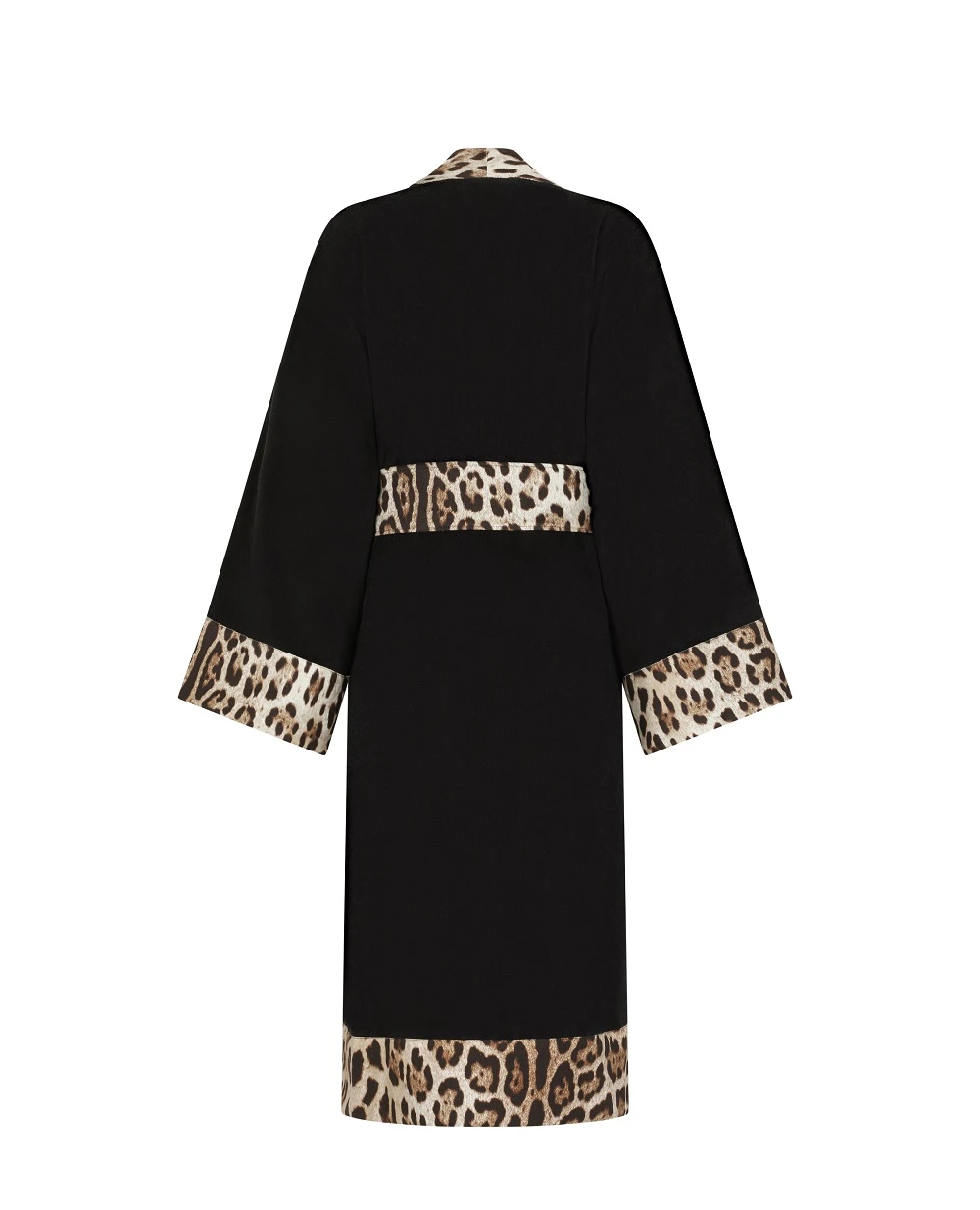 Халат из махрового хлопка Dolce&Gabbana TCF010-TCAGO, черный цвет • Купить в интернет-магазине Kameron