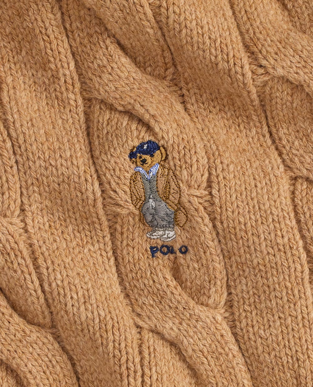 Шарф из мериносовой шерсти Polo Ralph Lauren 455981434003, коричневый цвет • Купить в интернет-магазине Kameron