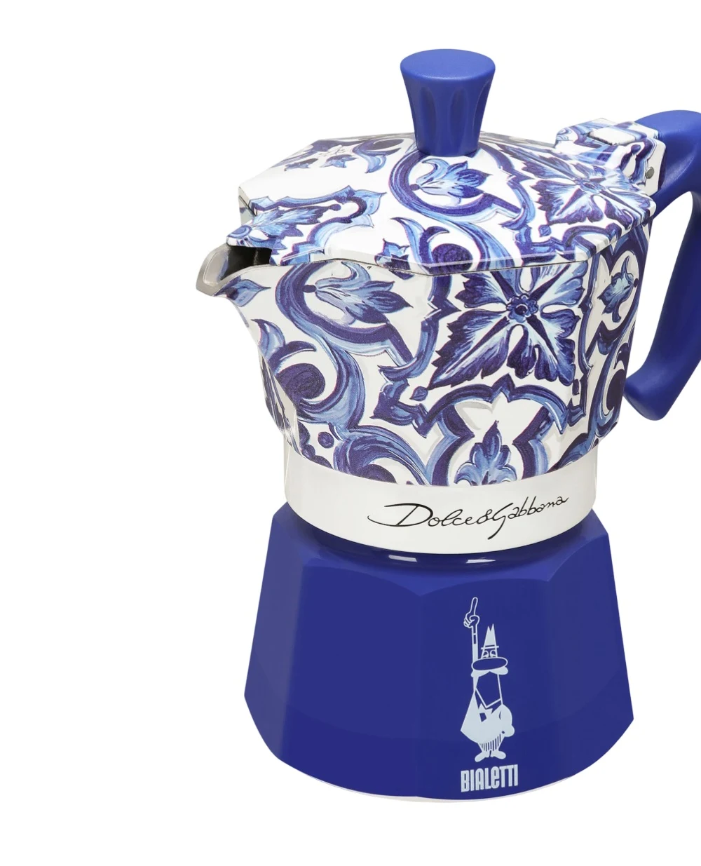 Гейзерная Кофеварка Moka Express Bialetti Dolce&Gabbana TCCE14-TCAEF, синий цвет • Купить в интернет-магазине Kameron