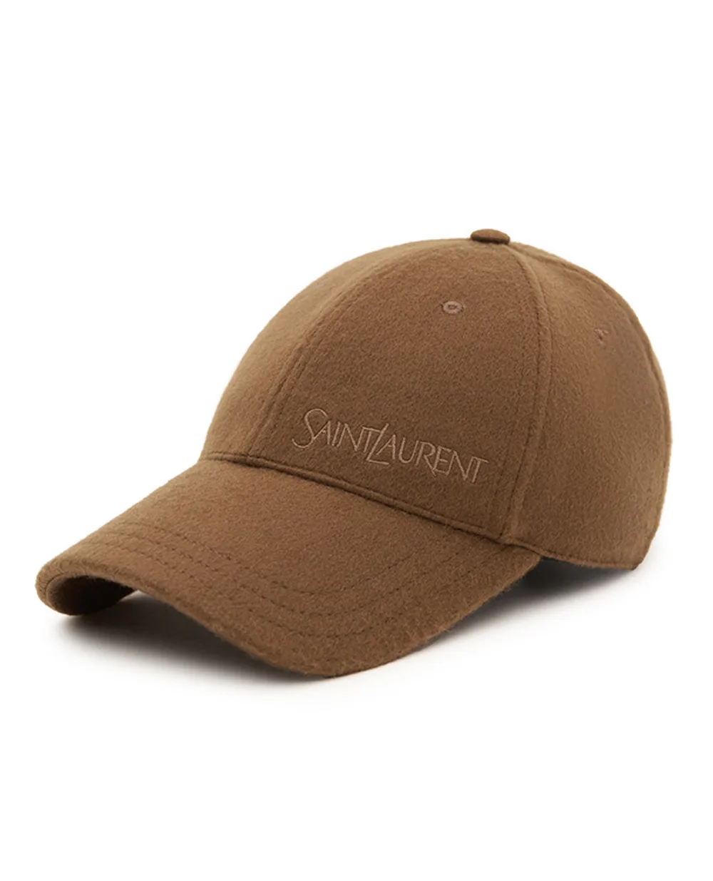 Кепка из кашемира Saint Laurent 842598-3YS58, коричневый цвет • Купить в интернет-магазине Kameron