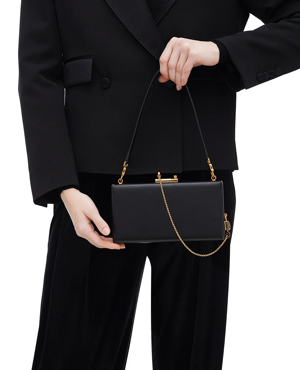Кожаная сумка Eva Dolce&Gabbana BB7703-A3G19, черный цвет • Купить в интернет-магазине Kameron