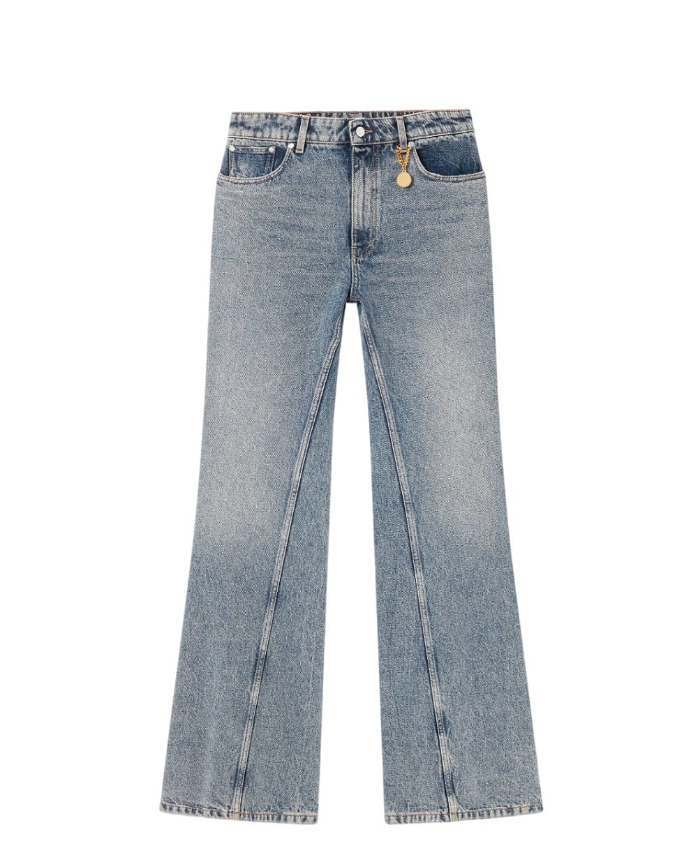 Джинсы-клеш с винтажной обработкой Stella McCartney 6D04623SQH51, синий цвет • Купить в интернет-магазине Kameron