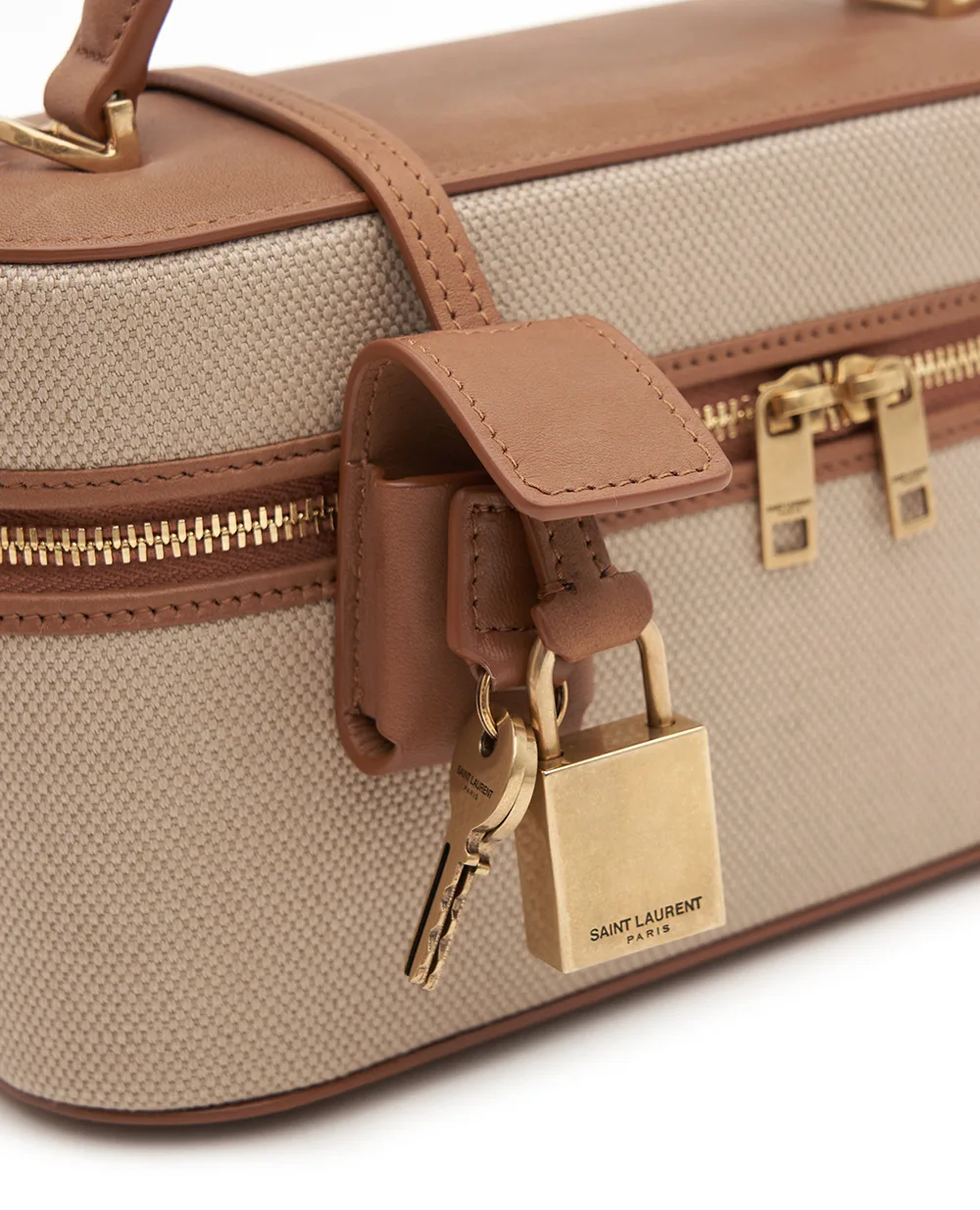 Сумка Gaby Vanity Bag Saint Laurent 834213-FAC7T, бежевый цвет • Купить в интернет-магазине Kameron