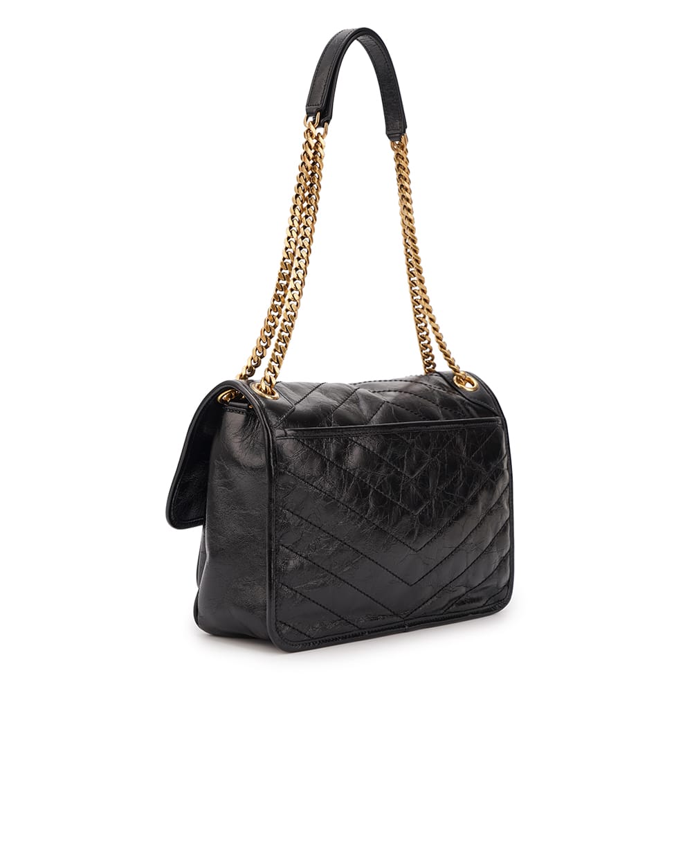 Кожаная сумка Niki Medium Saint Laurent 633158-0EN07, черный цвет • Купить в интернет-магазине Kameron