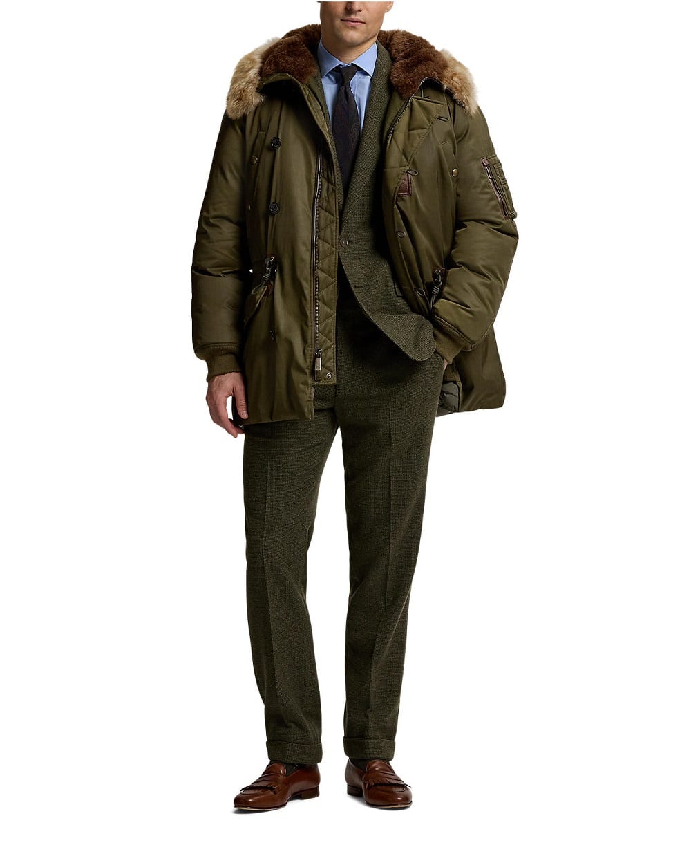 Парка Ralph Lauren Purple Label 790982905001, зеленый цвет • Купить в интернет-магазине Kameron