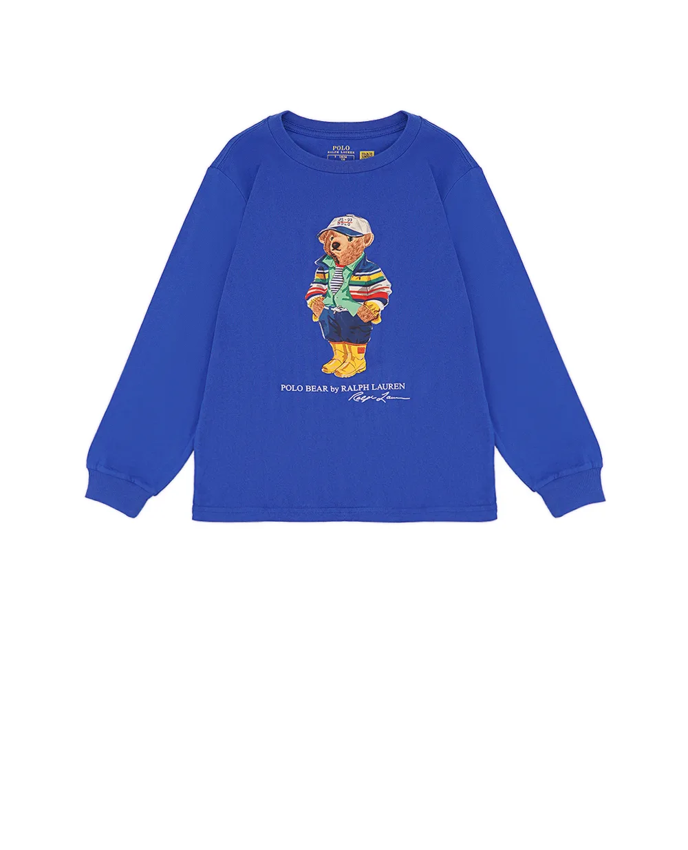 Детский лонгслив Polo Bear Polo Ralph Lauren Kids 323883620012, синий цвет • Купить в интернет-магазине Kameron