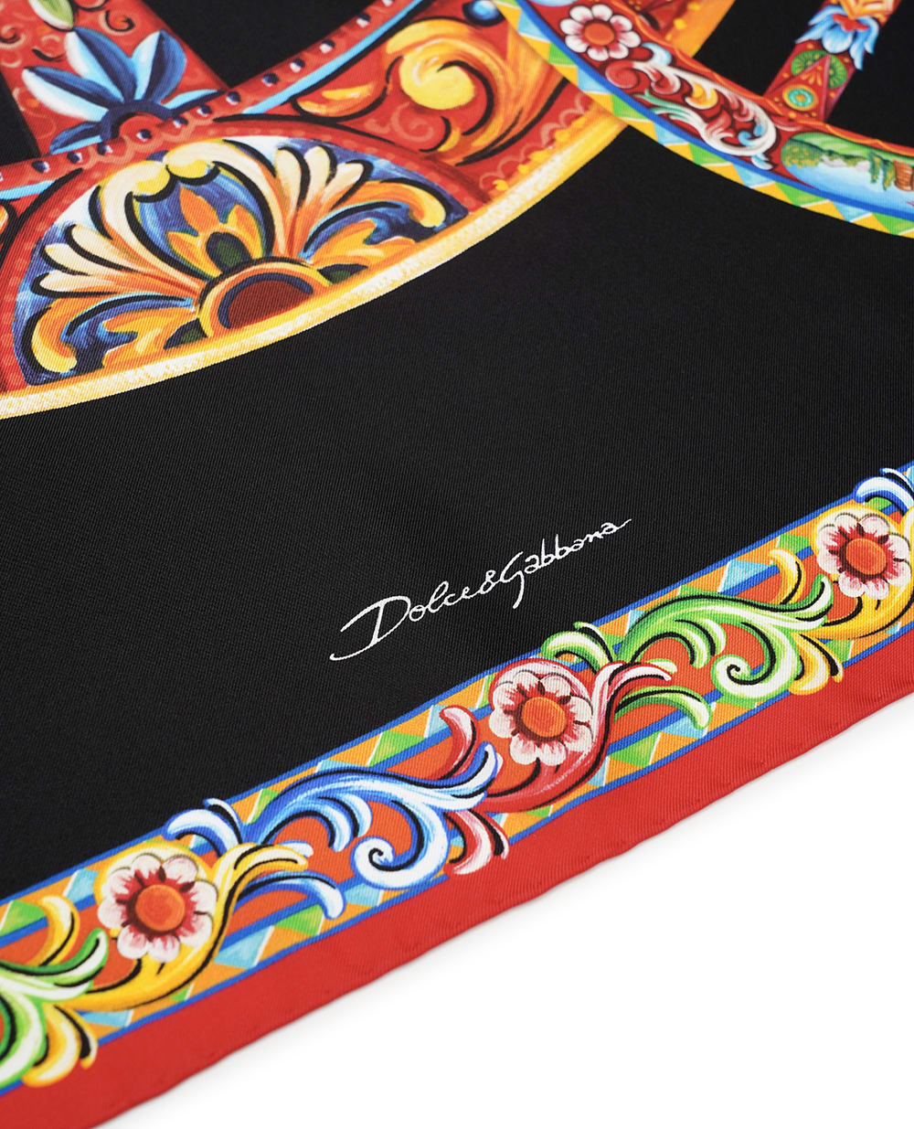 Платок из шелка в принте Carretto Dolce&Gabbana FN090R-GDDU5, разноцветный цвет • Купить в интернет-магазине Kameron