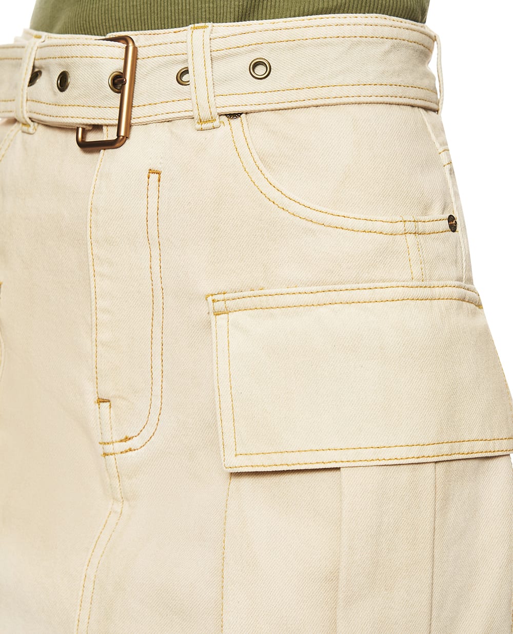 Джинсовая юбка-карго Balmain GF0LBB21DG22, бежевый цвет • Купить в интернет-магазине Kameron