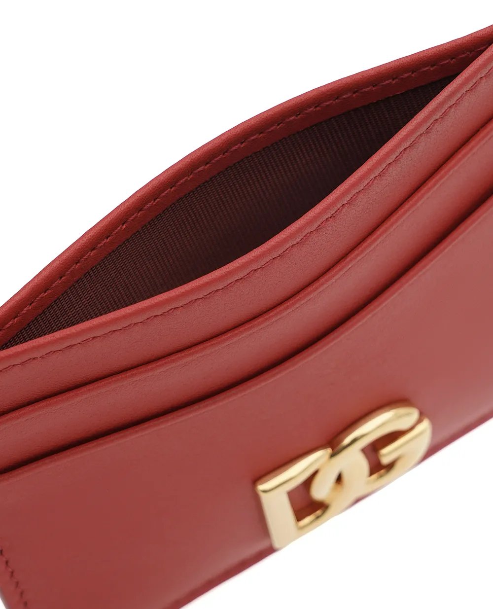 Визитница из телячьей кожи Dolce&Gabbana BI0330-A3P00, красный цвет • Купить в интернет-магазине Kameron