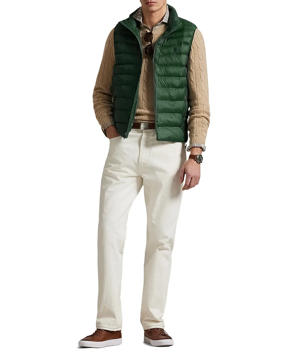 Жилет Colden Packable Polo Ralph Lauren 710949962010, зеленый цвет • Купить в интернет-магазине Kameron