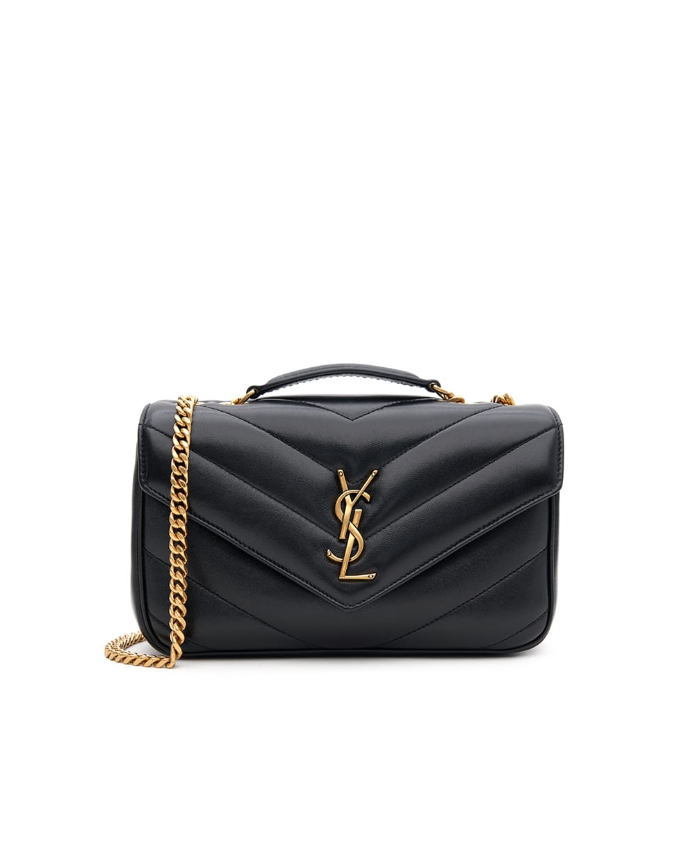 Сумка из кожи Loulou Small Saint Laurent 801437-AAEAX, черный цвет • Купить в интернет-магазине Kameron