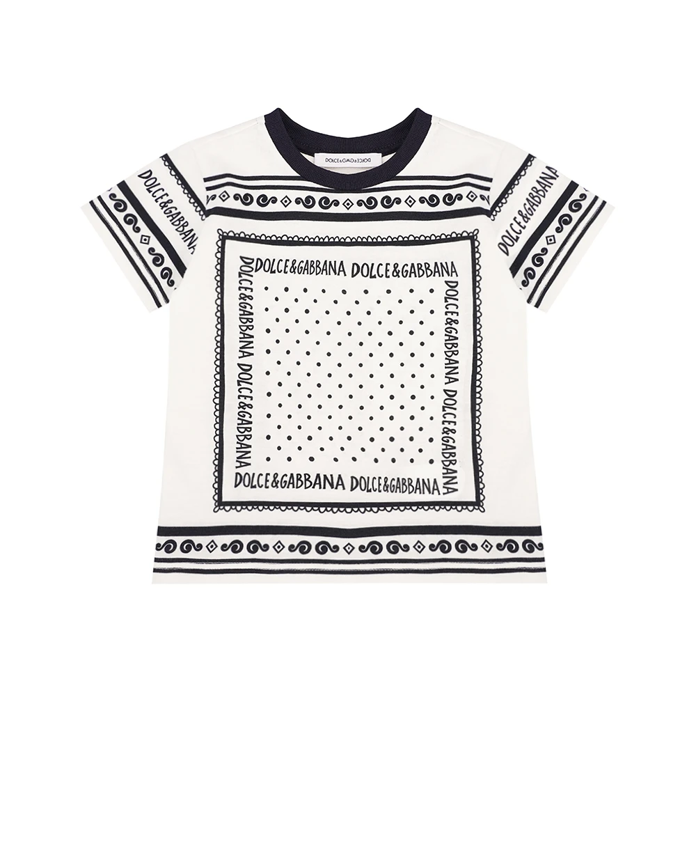 Детская футболка Dolce&Gabbana Kids L1JT7W-II7FZ, белый цвет • Купить в интернет-магазине Kameron