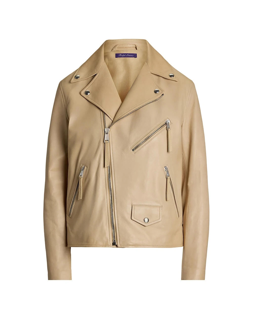 Кожаная куртка Ralph Lauren Collection 290975198001, бежевый цвет • Купить в интернет-магазине Kameron
