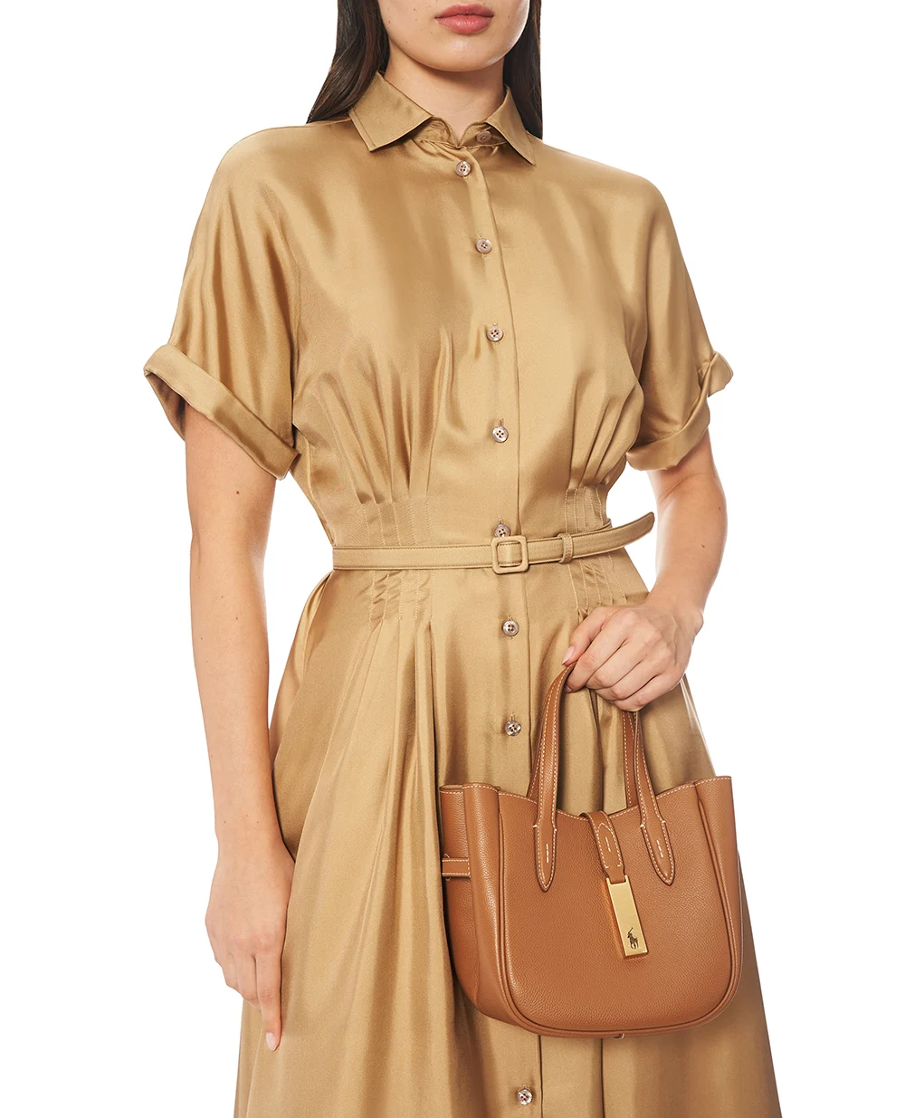 Сумка-тоут Polo Ralph Lauren 428942195008, коричневый цвет • Купить в интернет-магазине Kameron