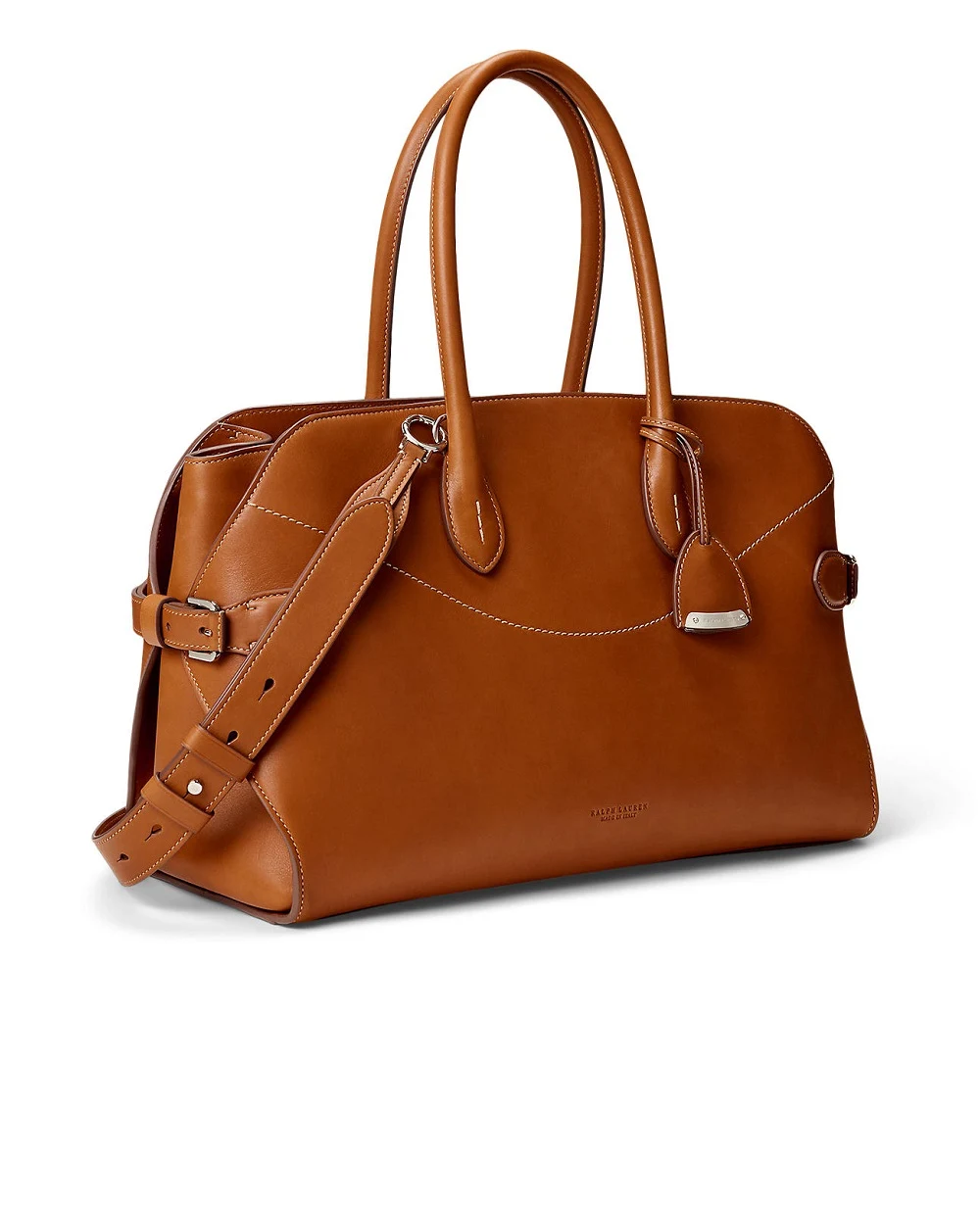 Сумка Ralph из телячьей кожи Ralph Lauren Collection 435P02349001, коричневый цвет • Купить в интернет-магазине Kameron