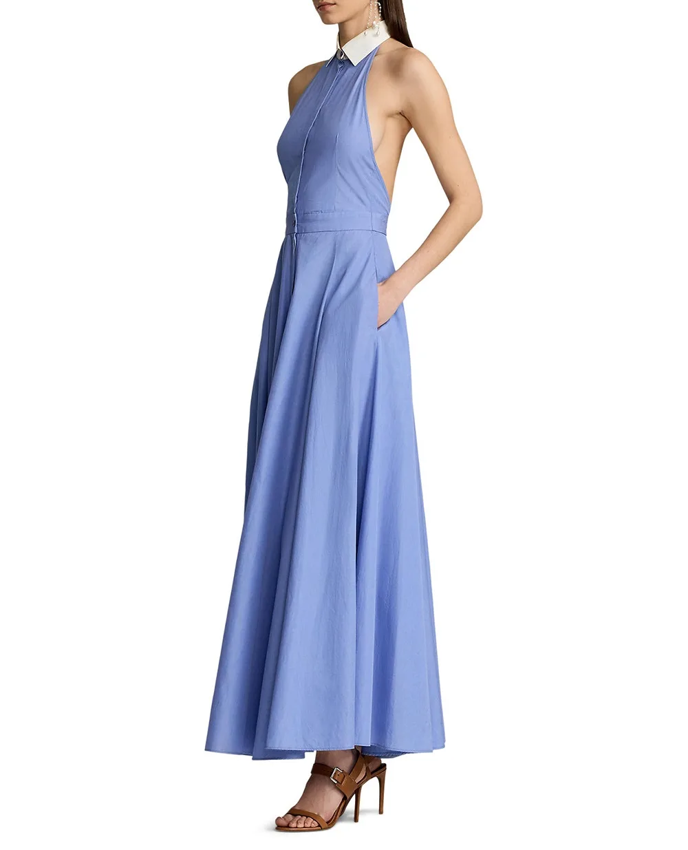 Платье Ralph Lauren Collection 290975211001, голубой цвет • Купить в интернет-магазине Kameron
