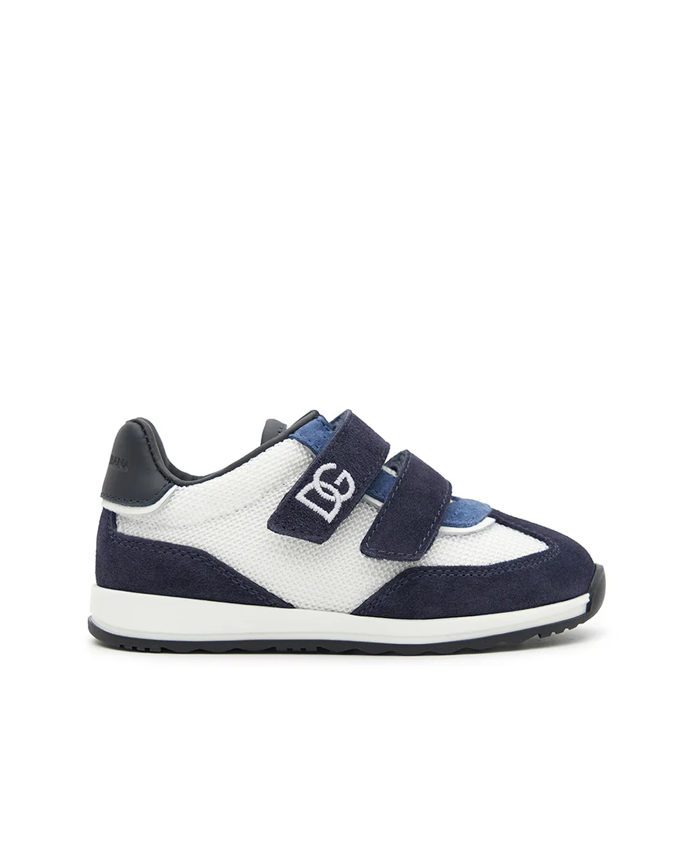 Детские кроссовки DG Cushion из текстиля и замши Dolce&Gabbana Kids DN0229-AY128, синий цвет • Купить в интернет-магазине Kameron