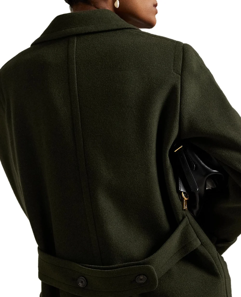 Шерстяное двубортное пальто Polo Ralph Lauren 211966535002, серый цвет • Купить в интернет-магазине Kameron
