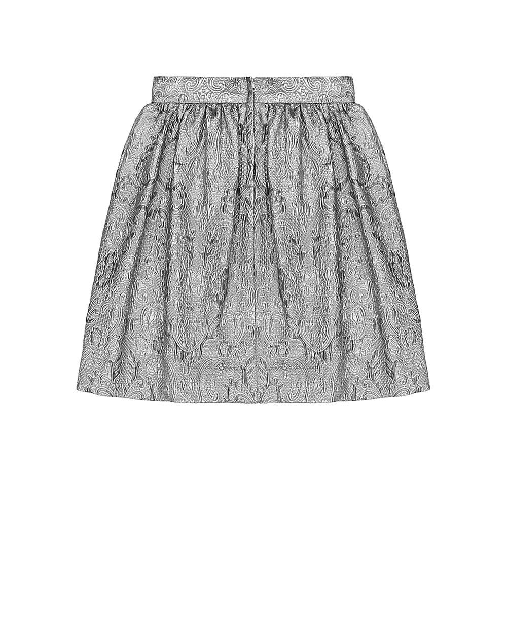 Детская юбка из жаккарда Dolce&Gabbana Kids L55I77-HJMQW-S, серебряный цвет • Купить в интернет-магазине Kameron