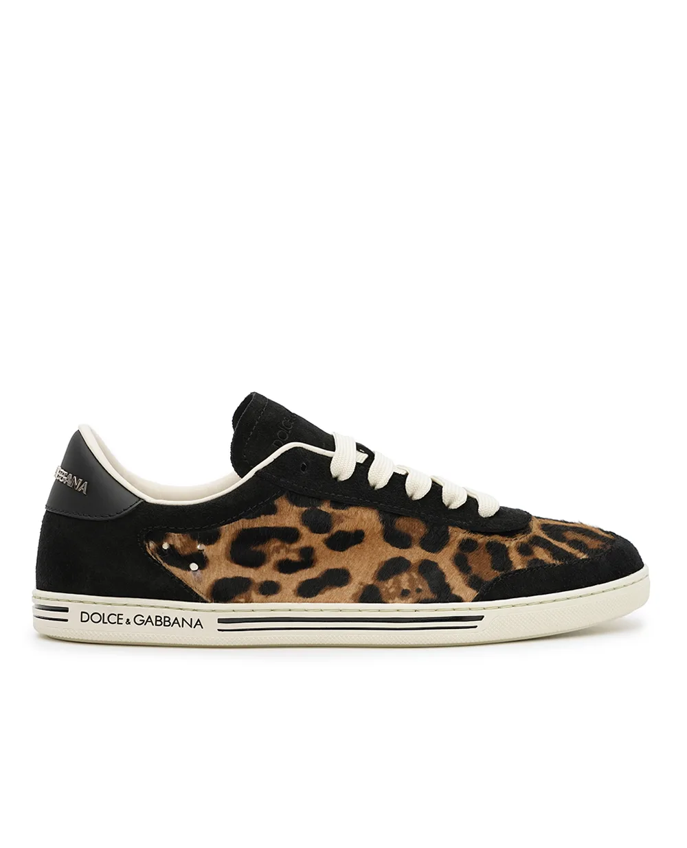 Кеды Saint Tropez Light из телячьей кожи с принтом Dolce&Gabbana CK2306-AS529, коричневый цвет • Купить в интернет-магазине Kameron
