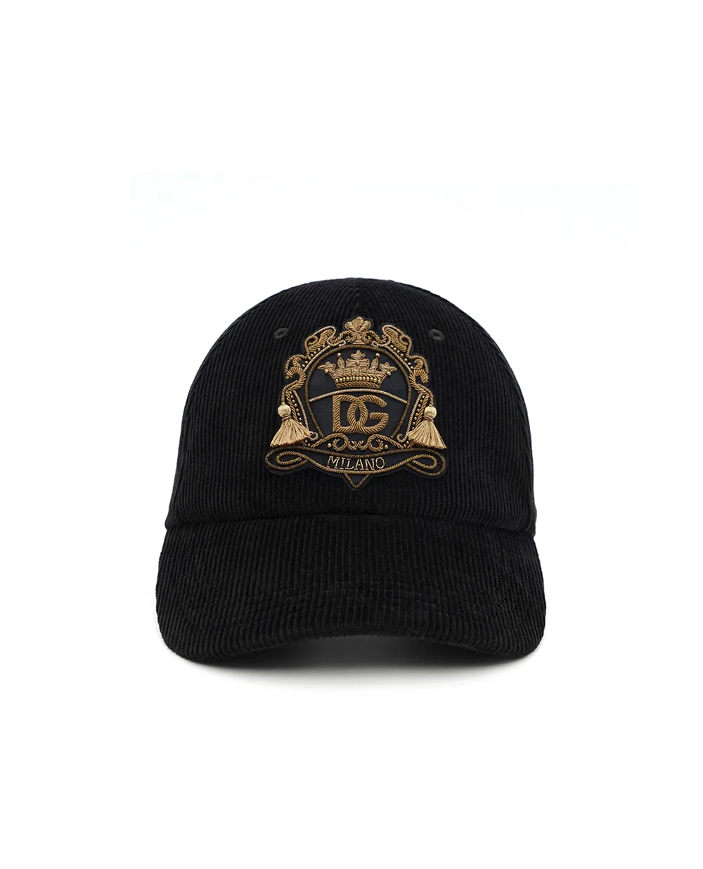 Кепка-бейсболка из вельвета Dolce&Gabbana GH954Z-FUWFM, черный цвет • Купить в интернет-магазине Kameron