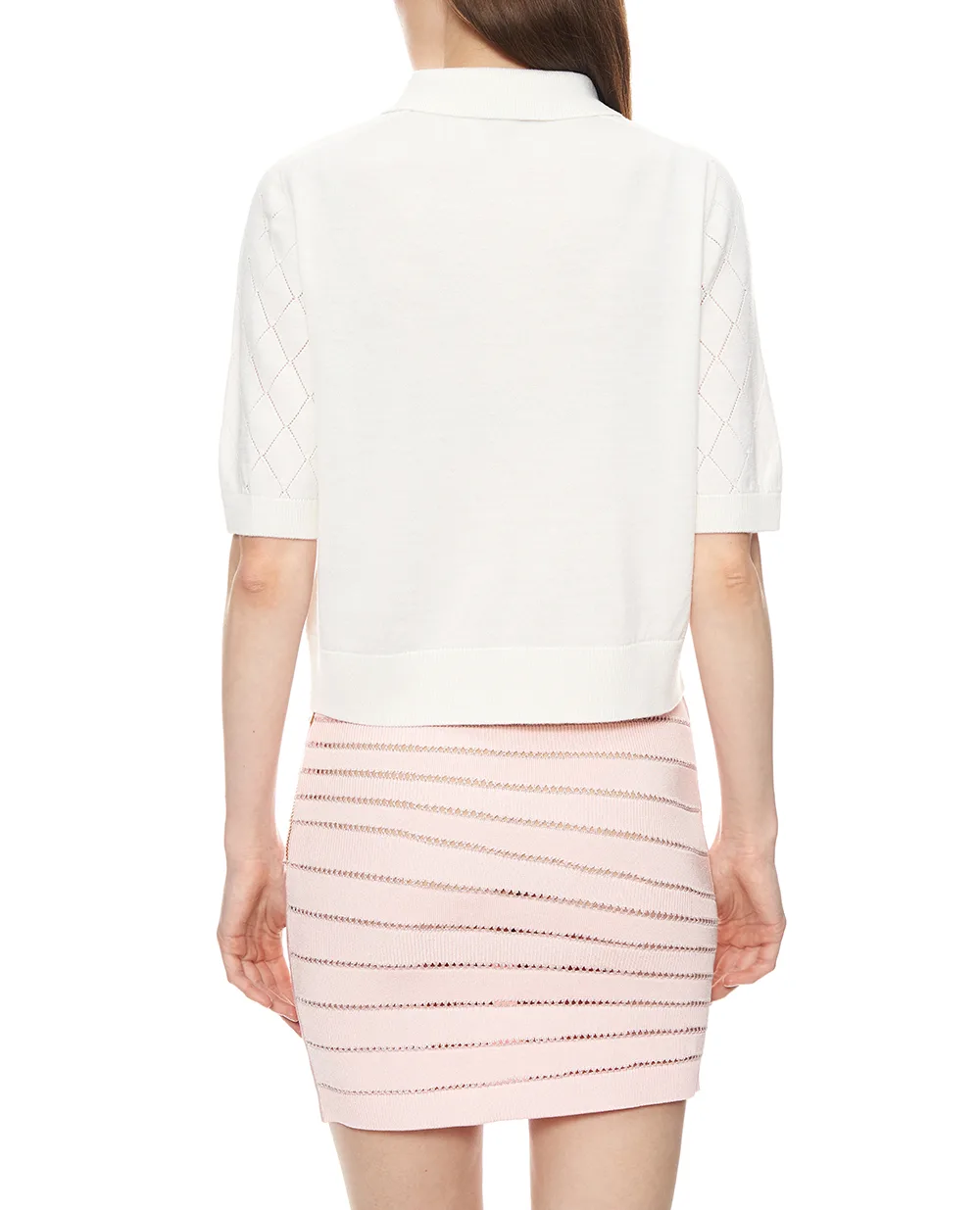Поло из шерсти Balmain HF1GB040KJ99, айвори цвет • Купить в интернет-магазине Kameron