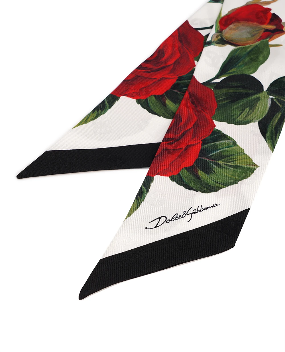 Лента твили Dolce&Gabbana FS215A-GDCQP, белый цвет • Купить в интернет-магазине Kameron