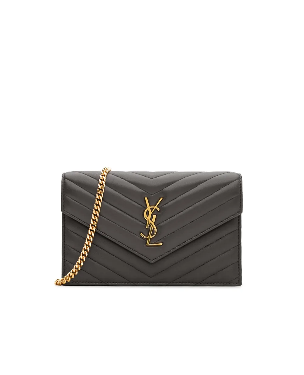 Сумка-клатч CASSANDRE из кожи ягненка Saint Laurent 857605-AAA44, серый цвет • Купить в интернет-магазине Kameron