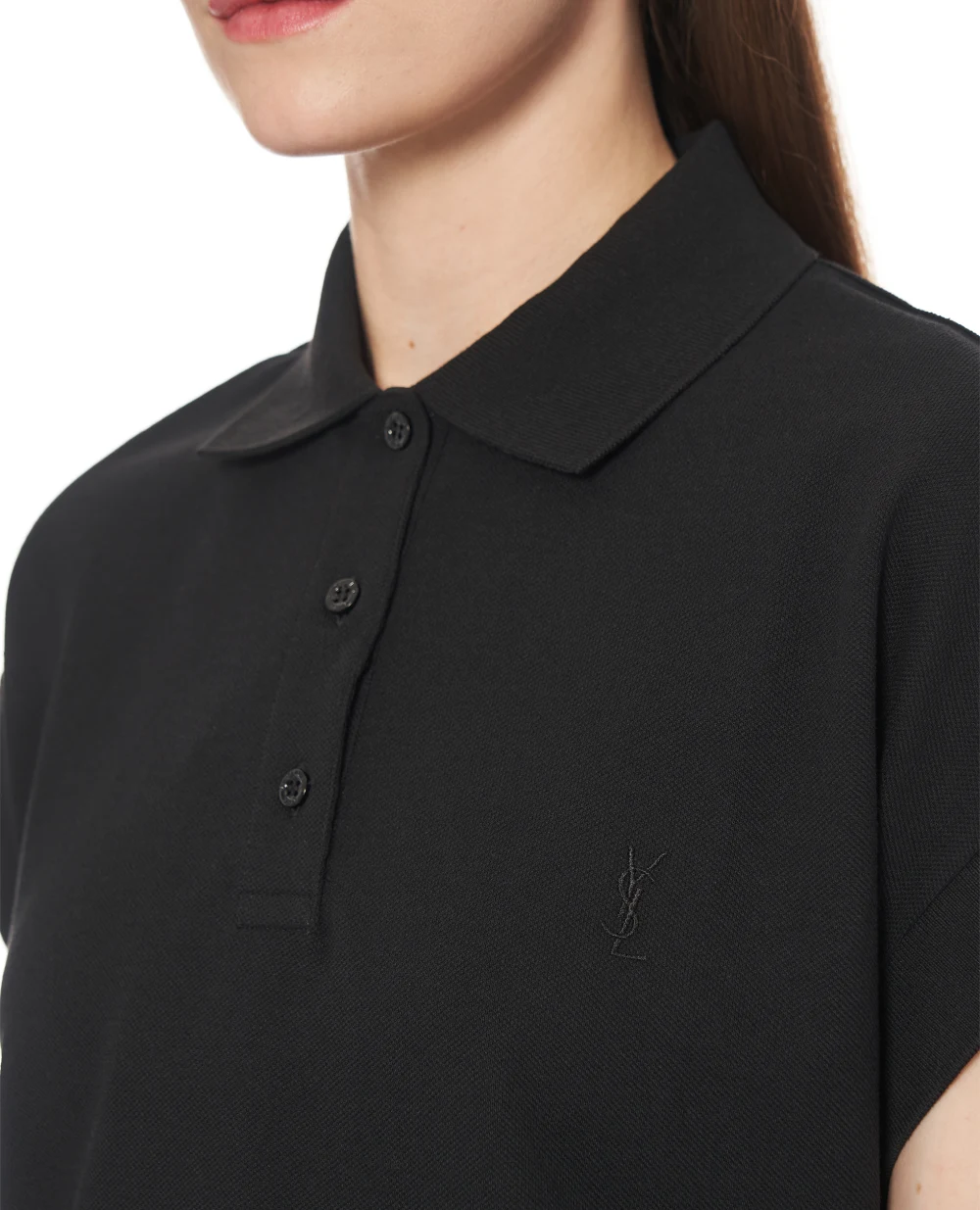 Поло Saint Laurent 824091-Y37HC, чорний колір • Купити в інтернет-магазині Kameron