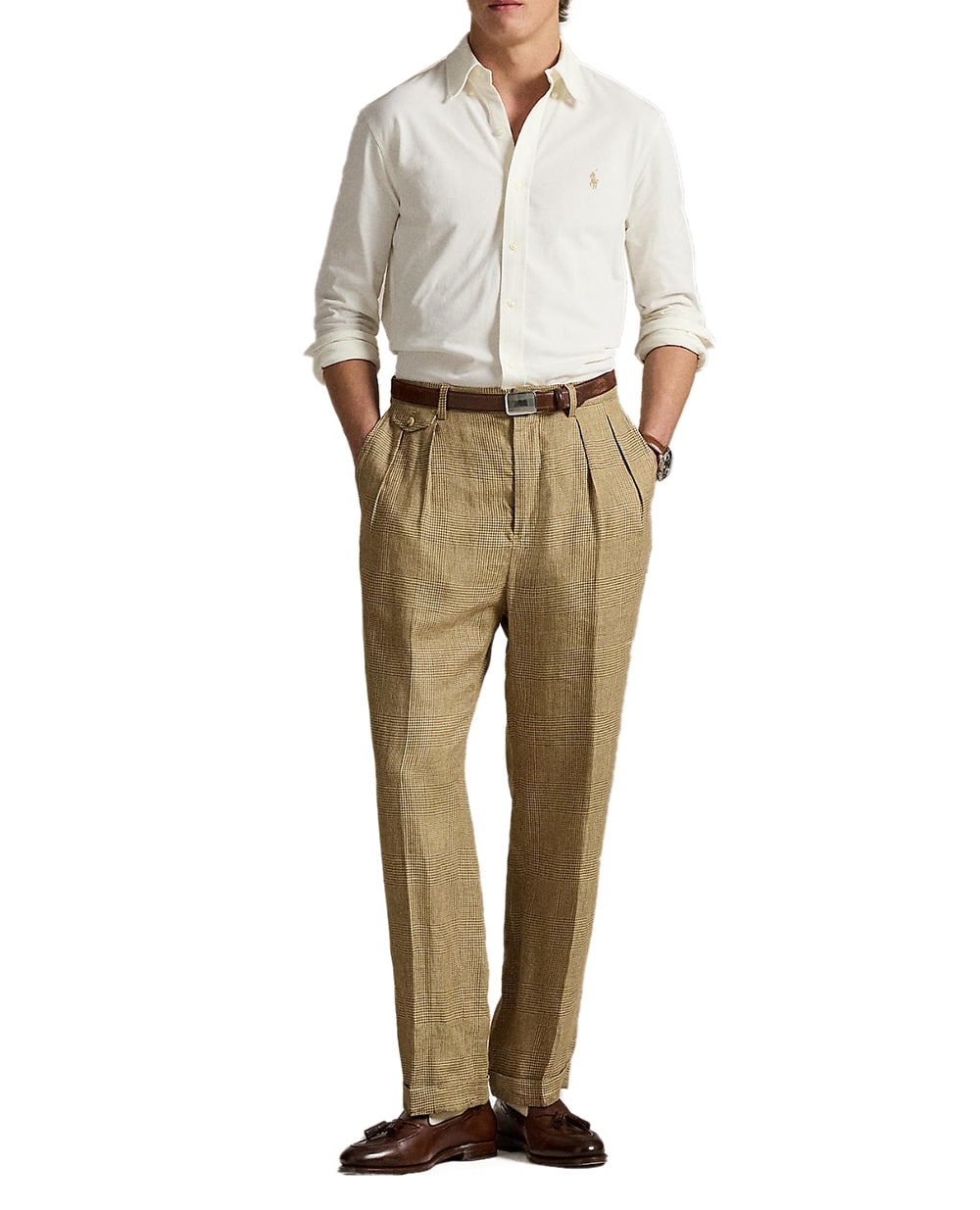 Рубашка Polo Ralph Lauren 710654408146, кремовый цвет • Купить в интернет-магазине Kameron