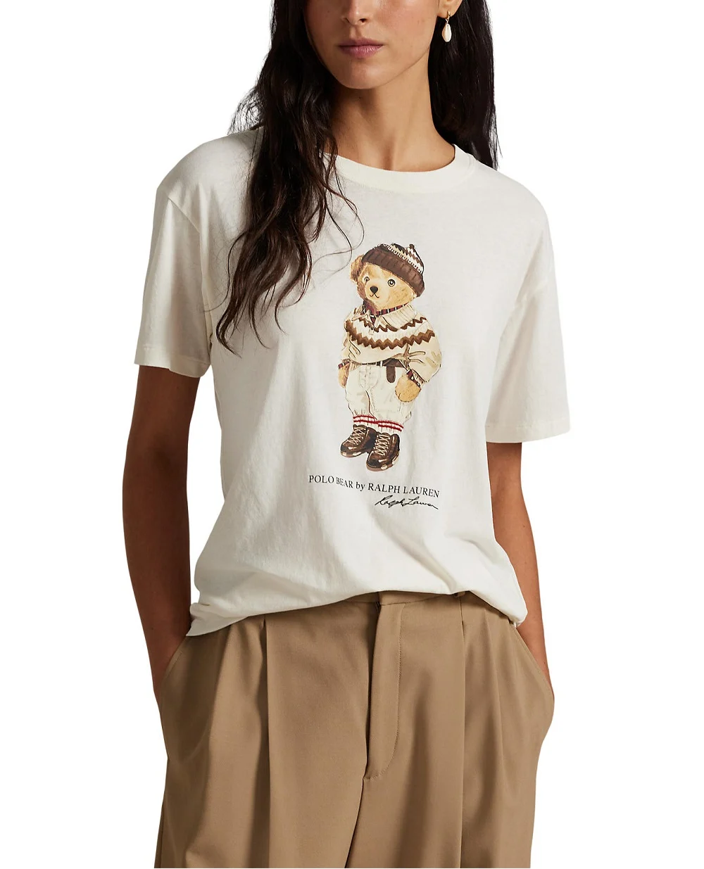 Футболка Polo Bear Polo Ralph Lauren 211A87162001, белый цвет • Купить в интернет-магазине Kameron