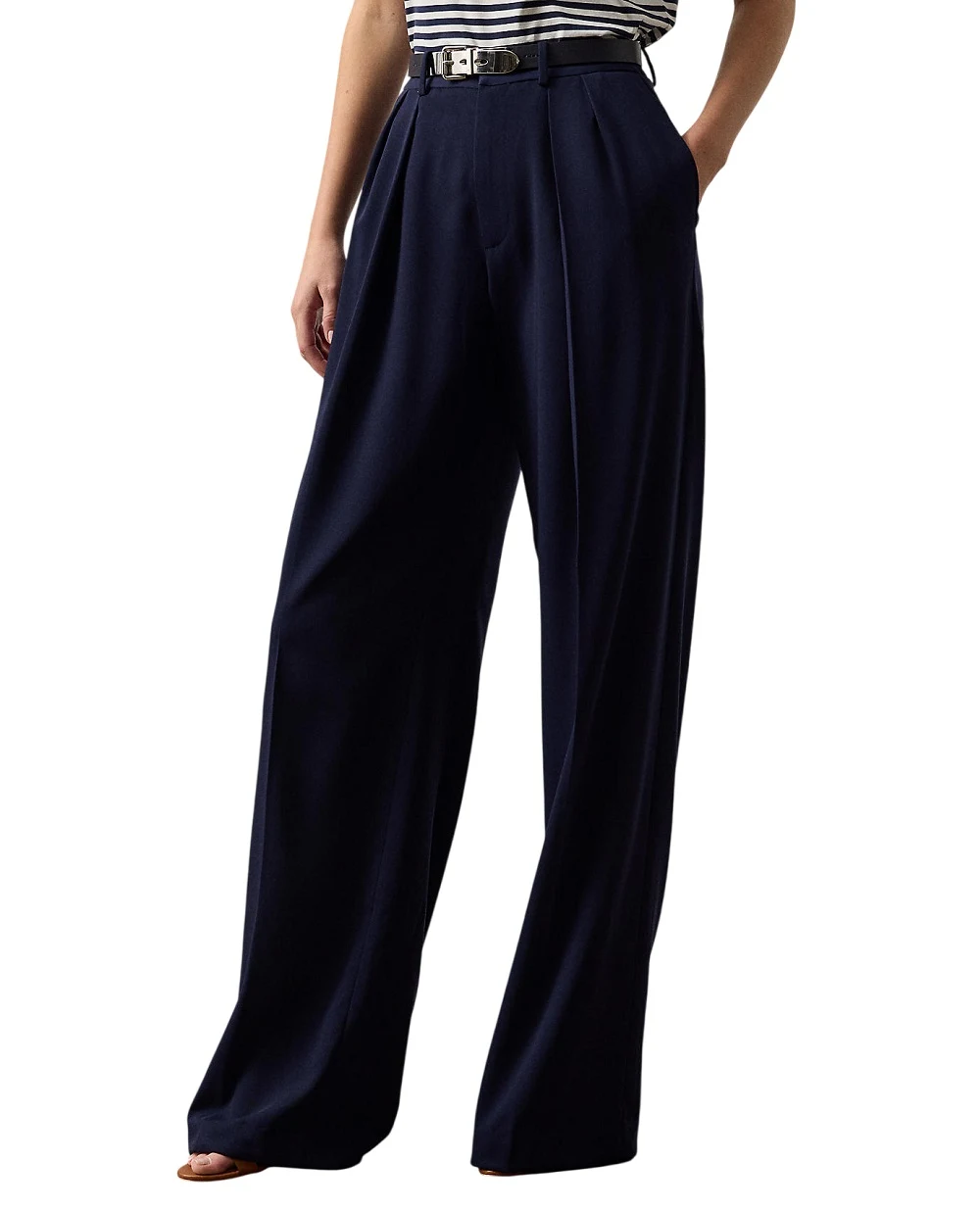 Брюки Jody из шерсти Ralph Lauren Collection 290P00387005, темно-синий цвет • Купить в интернет-магазине Kameron