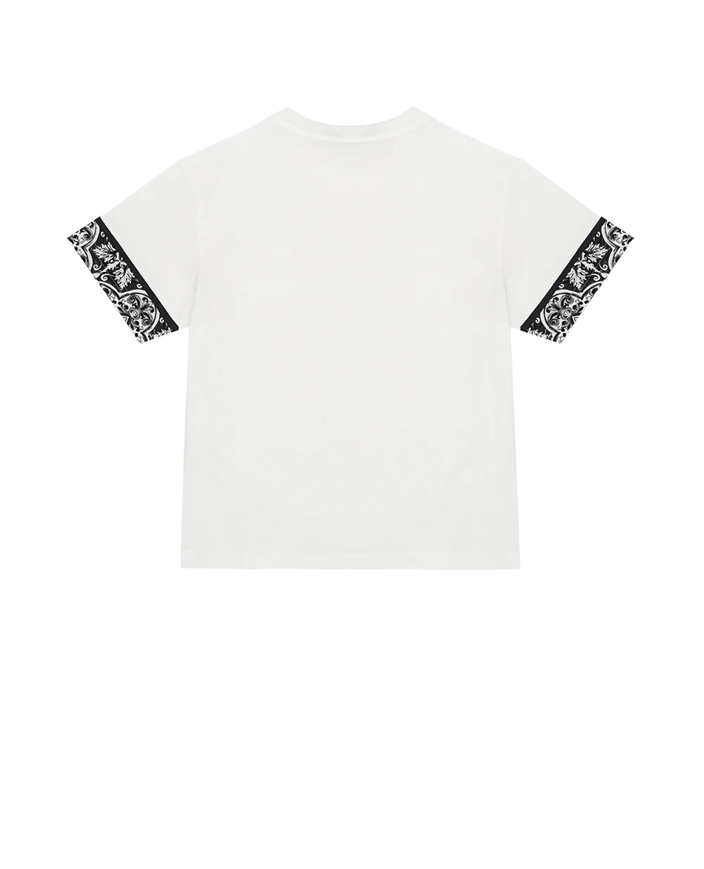 Детская футболка с принтом майолики Dolce&Gabbana Kids L4JTIS-G7O9G-B, белый цвет • Купить в интернет-магазине Kameron