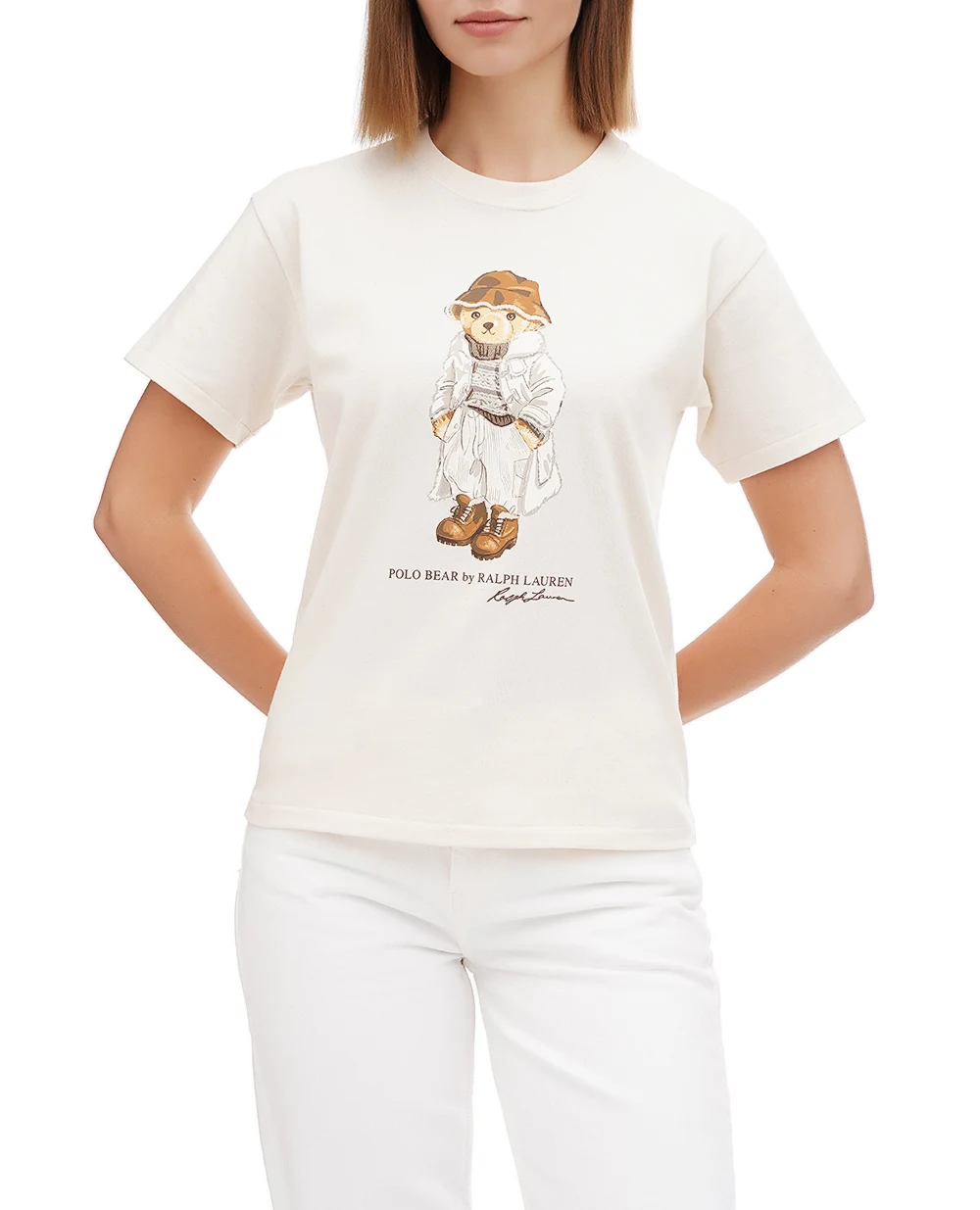 Футболка Polo Bear Polo Ralph Lauren 211947961001, молочный цвет • Купить в интернет-магазине Kameron