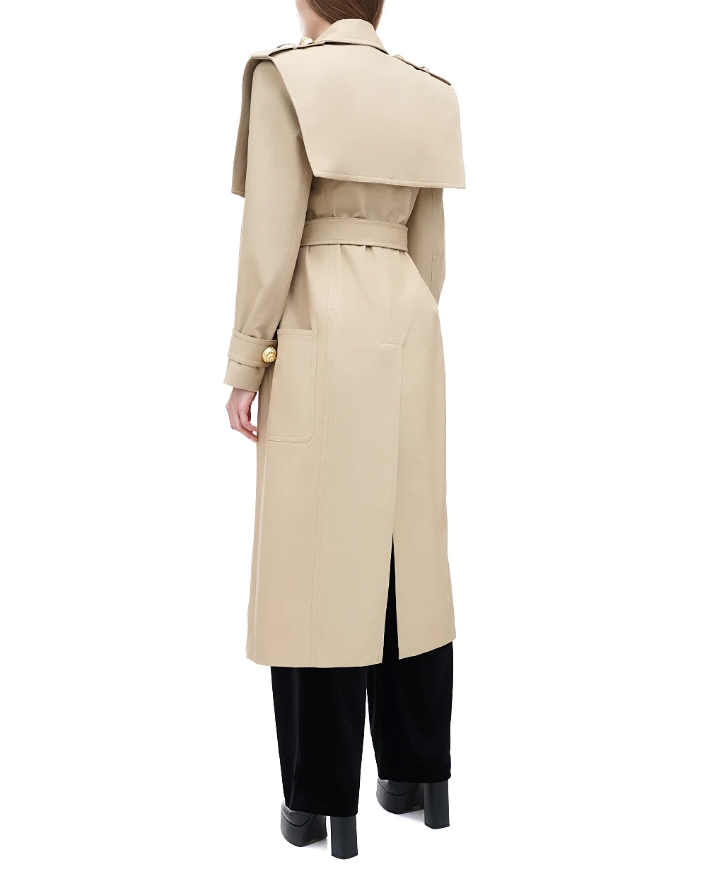 Тренч Balmain DF0TL155CF48, бежевий колір • Купити в інтернет-магазині Kameron