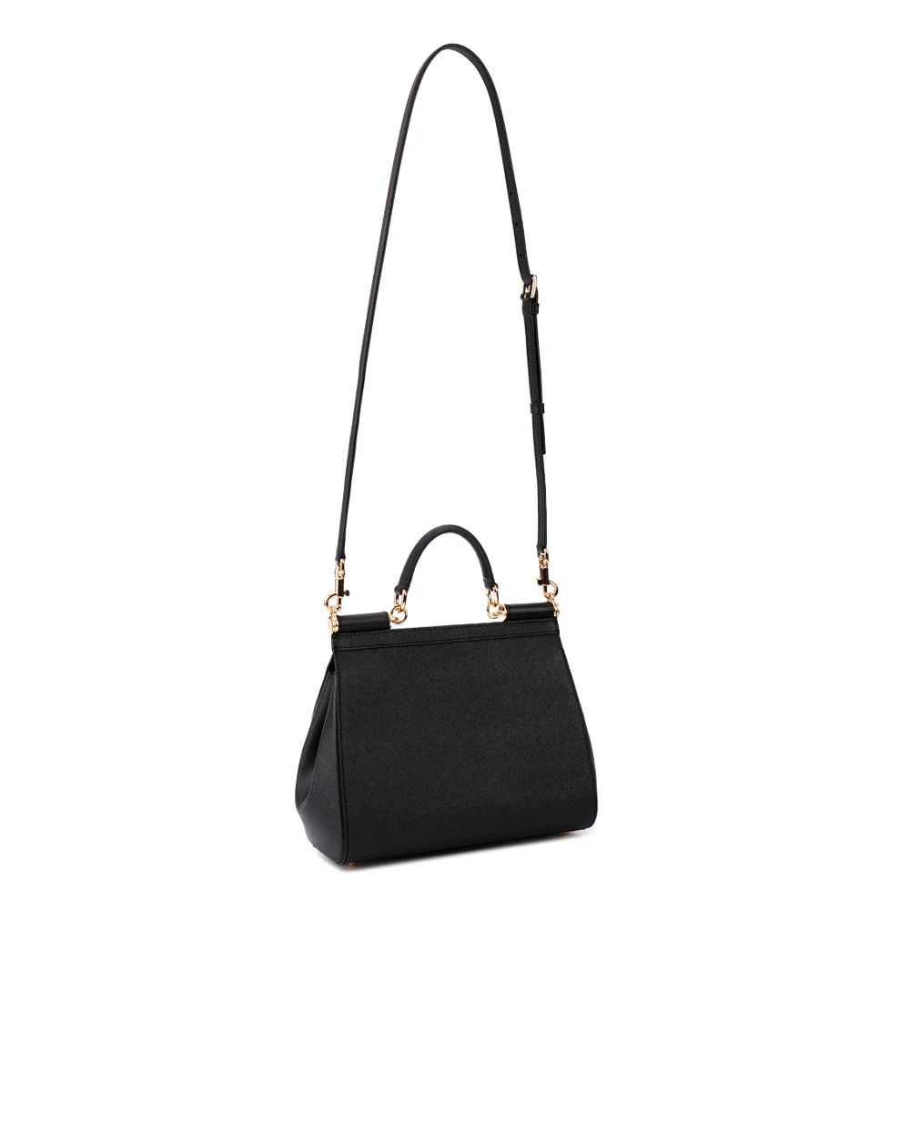 Кожаная сумка Sicily Large Dolce&Gabbana BB6002-B1001, черный цвет • Купить в интернет-магазине Kameron
