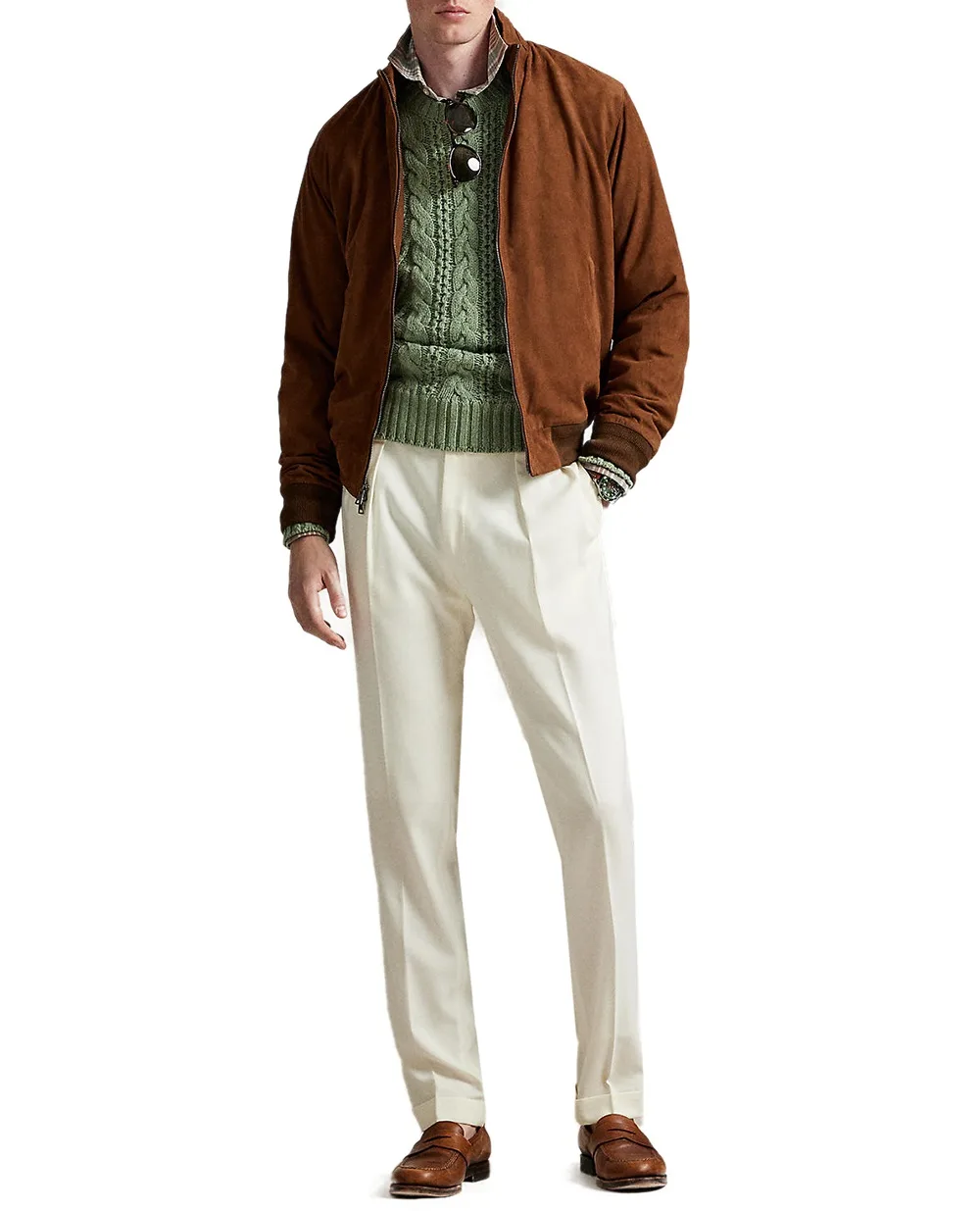 Замшевая куртка Polo Ralph Lauren 710970579001, коричневый цвет • Купить в интернет-магазине Kameron