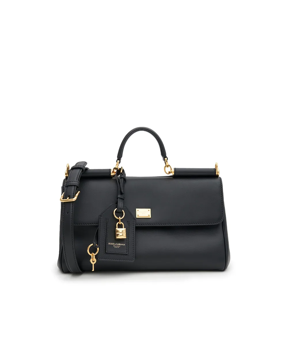 Сумка My Sicily из телячьей кожи Dolce&Gabbana BB7782-B7321, черный цвет • Купить в интернет-магазине Kameron