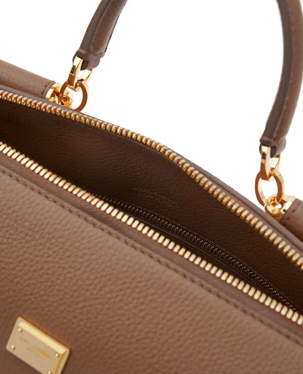 Сумка Vittoria Medium из телячьей кожи Dolce&Gabbana BB7844-A0841, коричневый цвет • Купить в интернет-магазине Kameron