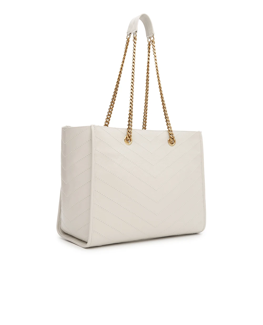 Сумка NIKI из телячьей кожи Saint Laurent 871151-0EN07, белый цвет • Купить в интернет-магазине Kameron