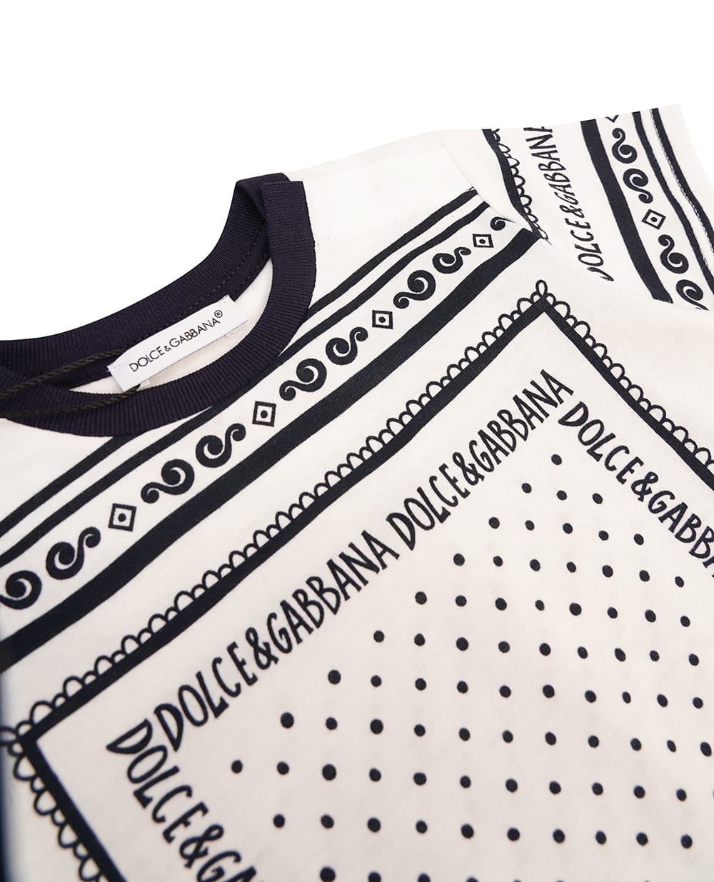 Детская футболка Dolce&Gabbana Kids L1JT7W-II7FZ, белый цвет • Купить в интернет-магазине Kameron