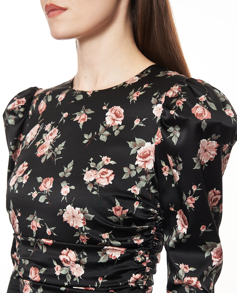 Сукня з принтом із шовку Dolce&Gabbana F60G3T-FSA8H, чорний колір • Купити в інтернет-магазині Kameron