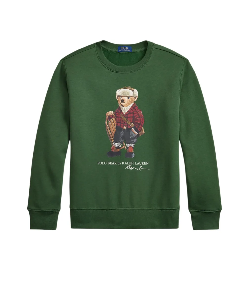 Детский свитшот Polo Bear из флиса Polo Ralph Lauren Kids 323981261001, зеленый цвет • Купить в интернет-магазине Kameron